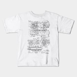 Zigzag Mechanism for Sewing Machine Vintage Patent Hand Drawing Kids T-Shirt